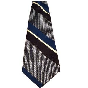 Vintage Men’s Tie - Resisto brand - Navy, blue & cream